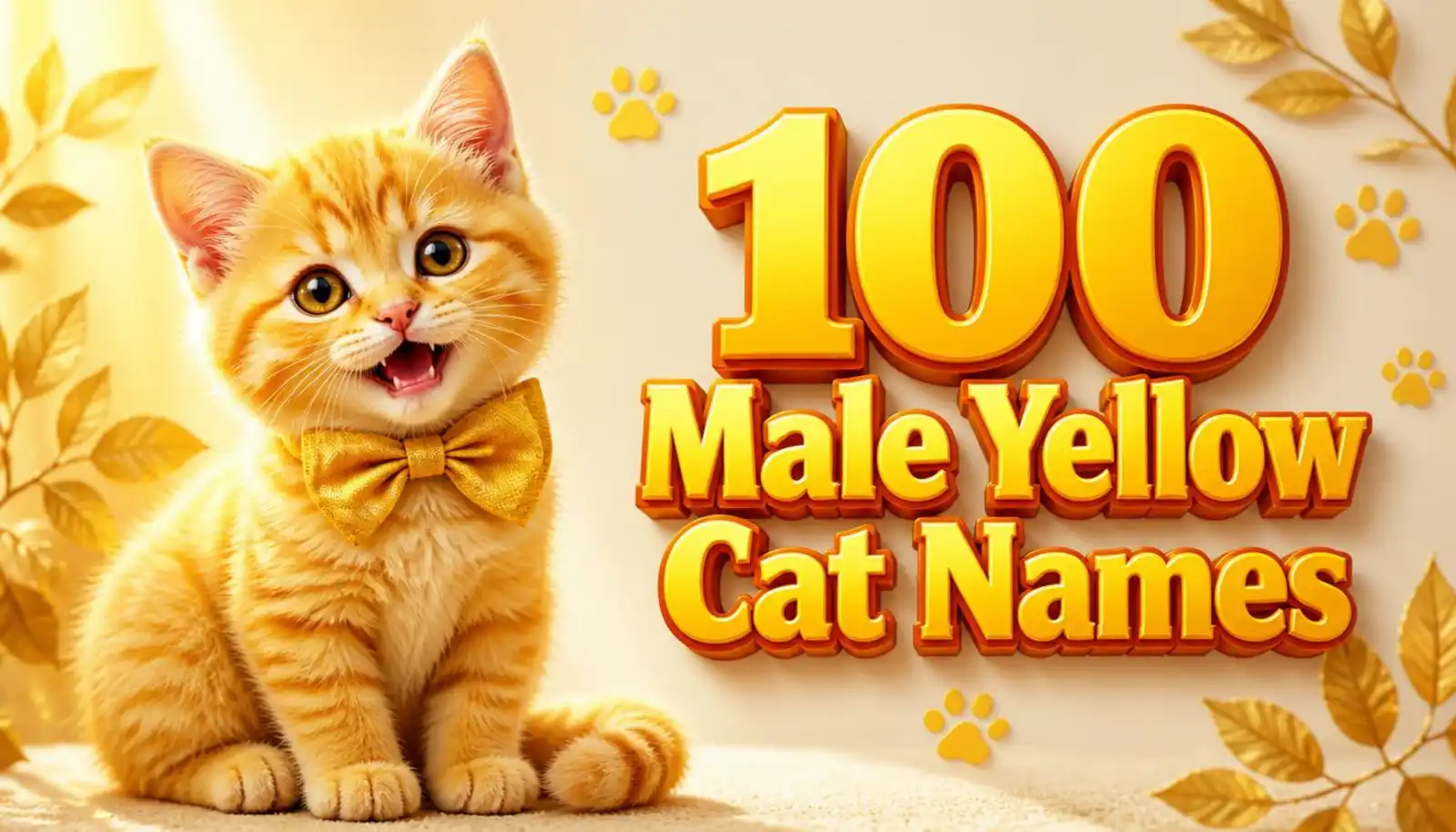 names for yellow cats male